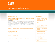 Tablet Screenshot of cfdt-sante-sociaux-aeim.alephworlds.com